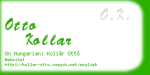 otto kollar business card